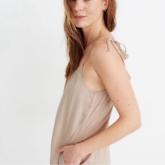 Madewell Tie Strap Cotton Jumpsuit - Picture 3 of 6